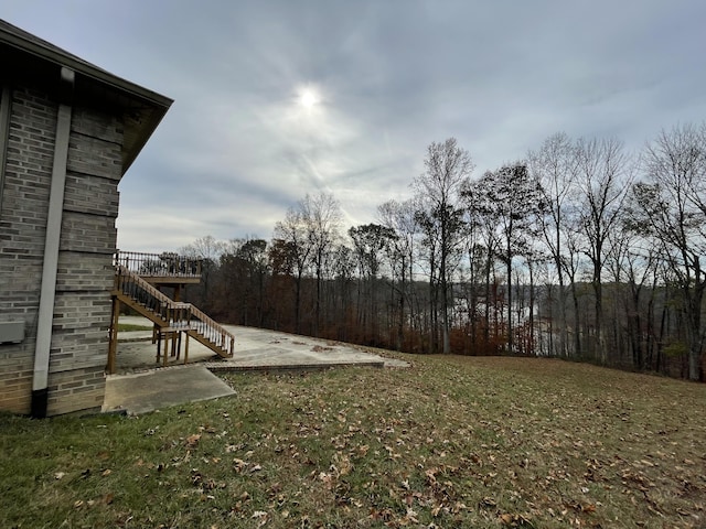 view of yard featuring a patio