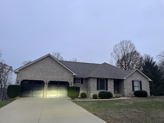 ranch-style home with a garage