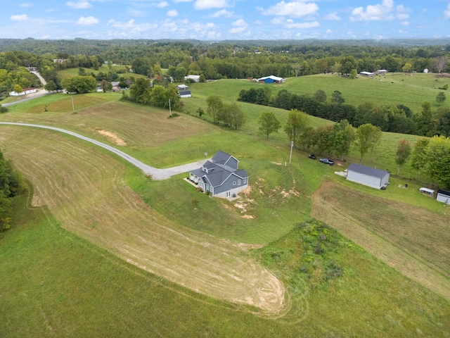 bird's eye view featuring a rural view