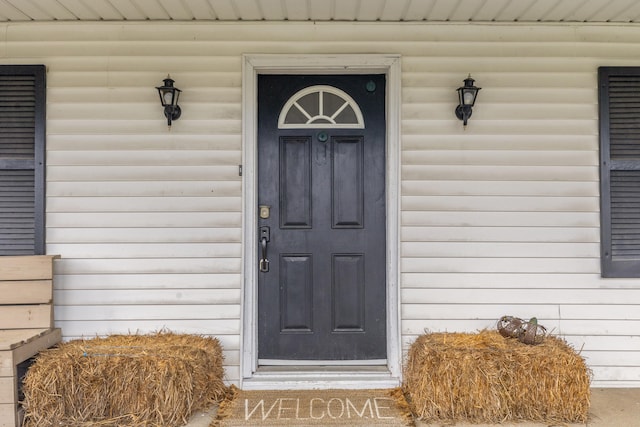 view of doorway to property