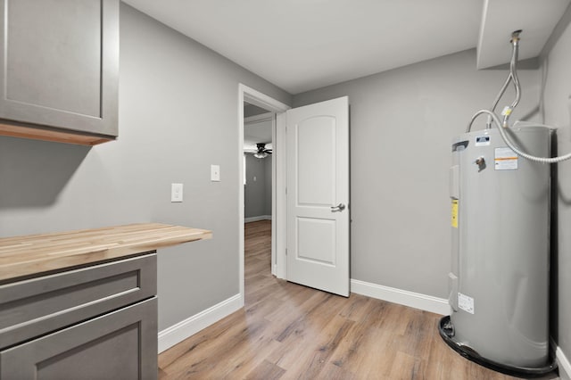 utility room featuring electric water heater