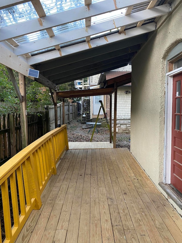 view of wooden terrace