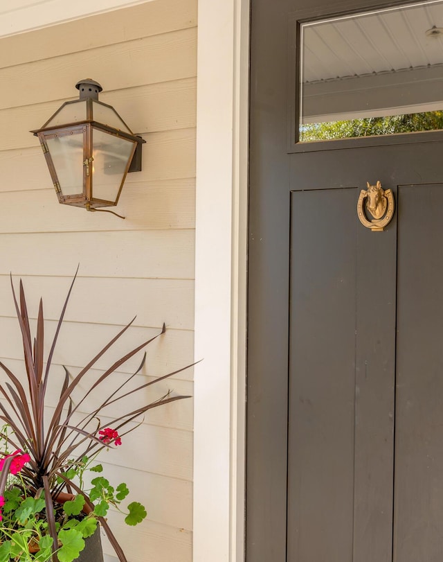 details featuring wooden walls