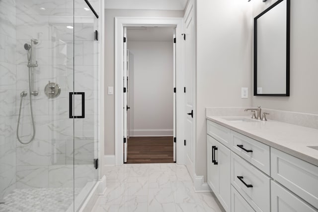 1602 Winners Cir # 41, Lexington, KY 40513 - full bath with marble look tile flooring, double vanity, and a marble finish shower