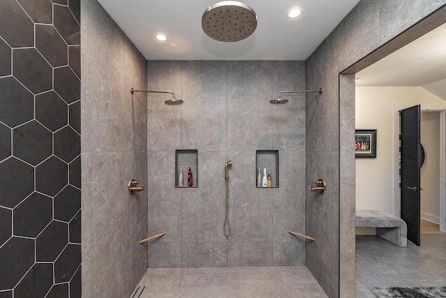 1602 Winners Cir # 41, Lexington, KY 40513 - full bathroom with tiled shower and recessed lighting