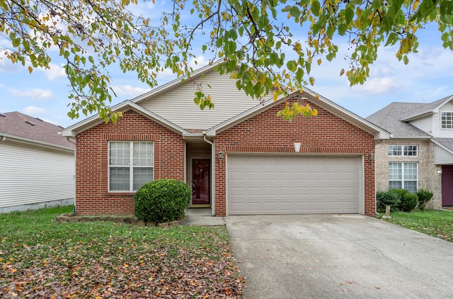 view of property featuring a garage