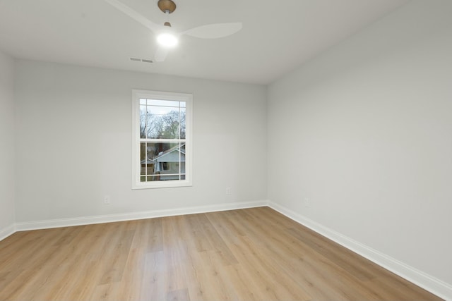 unfurnished room featuring light wood-type flooring