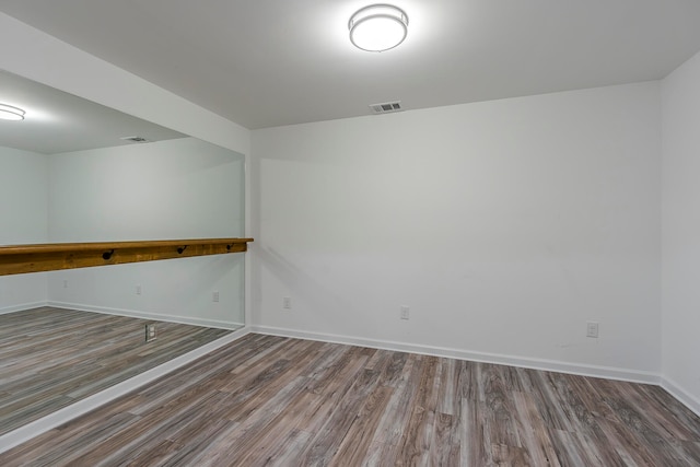 empty room with wood-type flooring