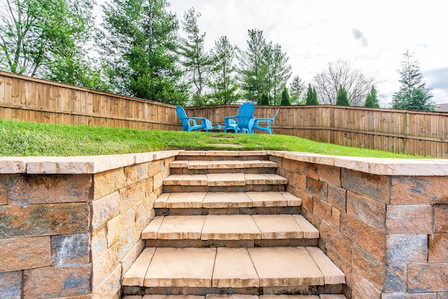 view of stairs