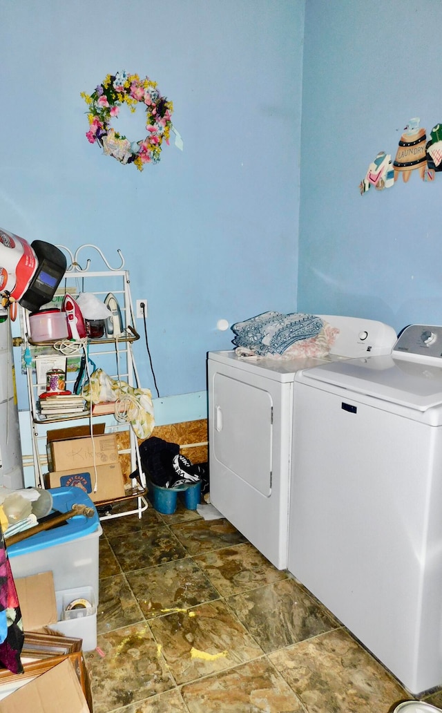 laundry area with washer and dryer