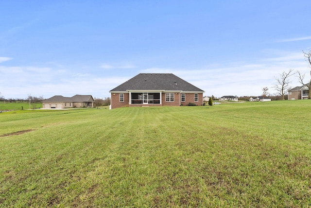 exterior space with a yard