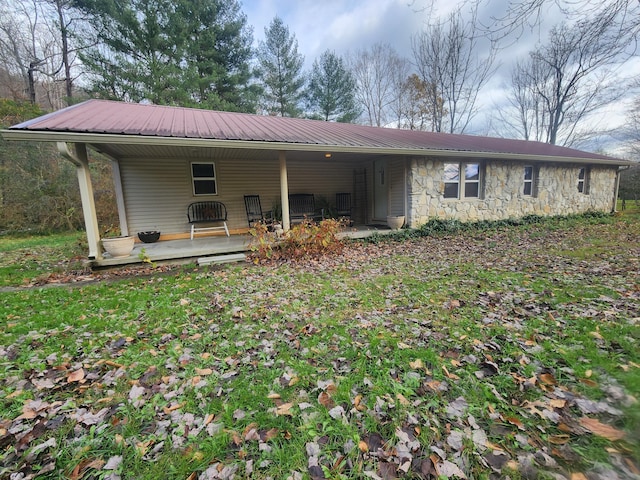 exterior space featuring covered porch