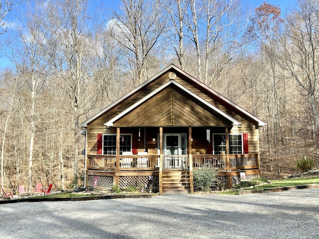 view of front facade with a porch