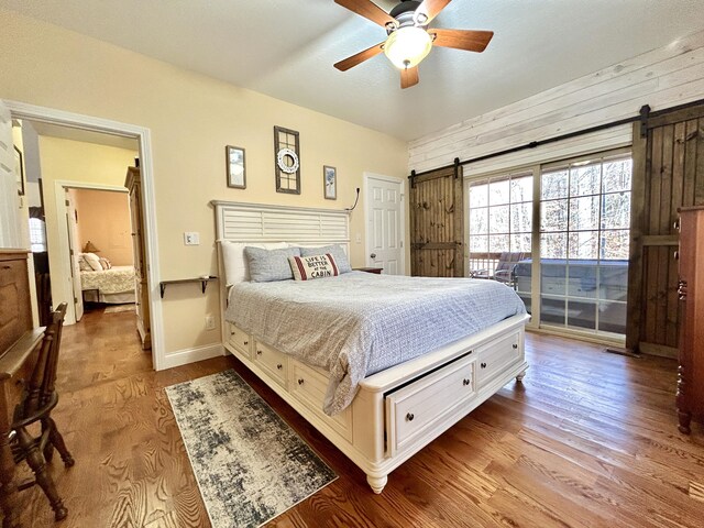 bathroom with ceiling fan, wood-type flooring, and vanity