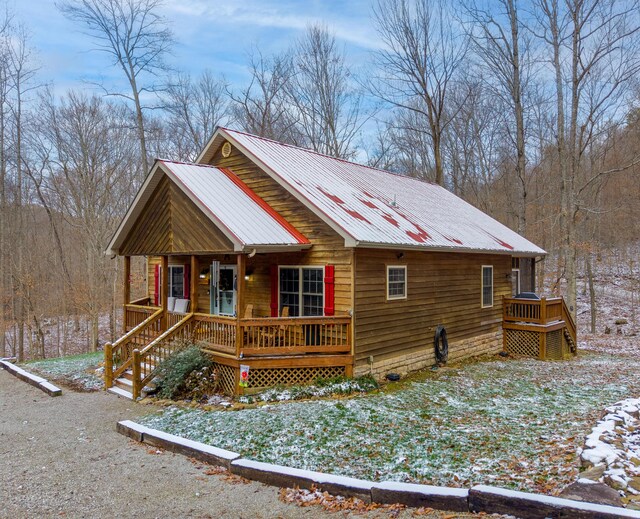 view of front of property with covered porch