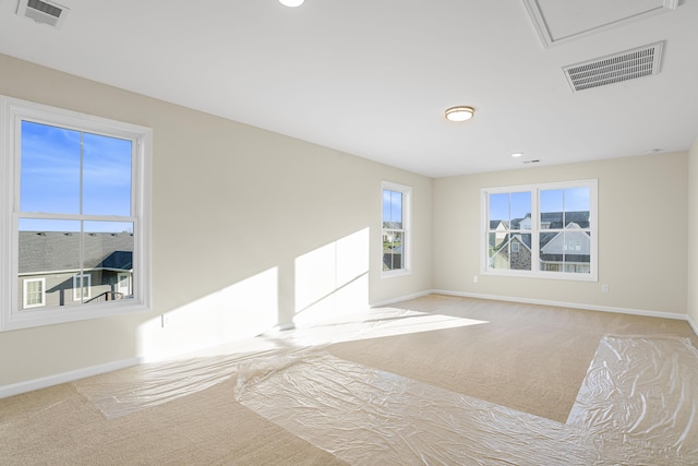 empty room with light carpet