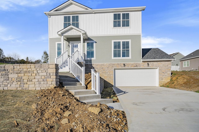 front facade featuring a garage