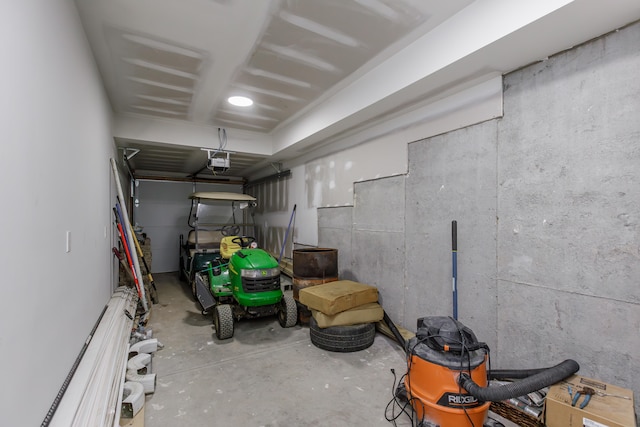 garage featuring a garage door opener