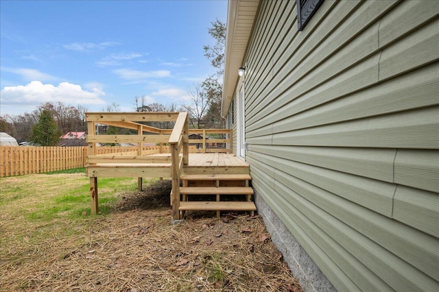 exterior space featuring a deck