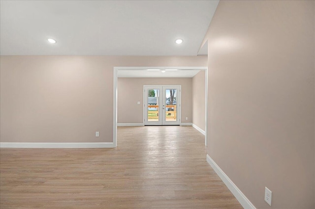 empty room featuring light hardwood / wood-style floors