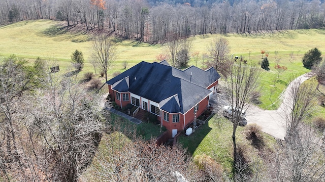 bird's eye view featuring a rural view