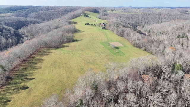 bird's eye view with a rural view