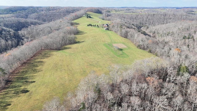 drone / aerial view featuring a rural view