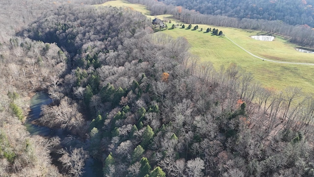 drone / aerial view with a rural view