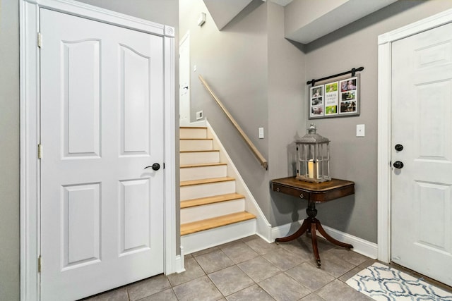 view of tiled entrance foyer