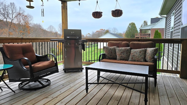 deck featuring an outdoor hangout area