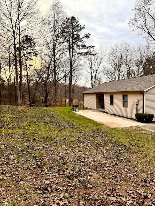 view of yard featuring a patio area