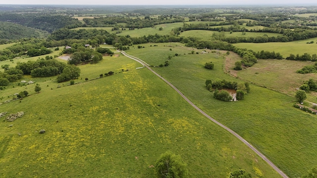 aerial view with a rural view