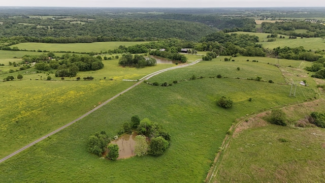 bird's eye view with a rural view