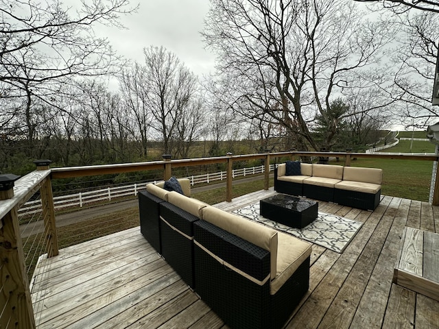 2458 High Bridge Rd, Lancaster, KY 40444 - deck featuring outdoor lounge area