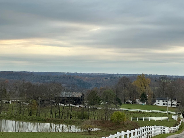 exterior space featuring a rural view