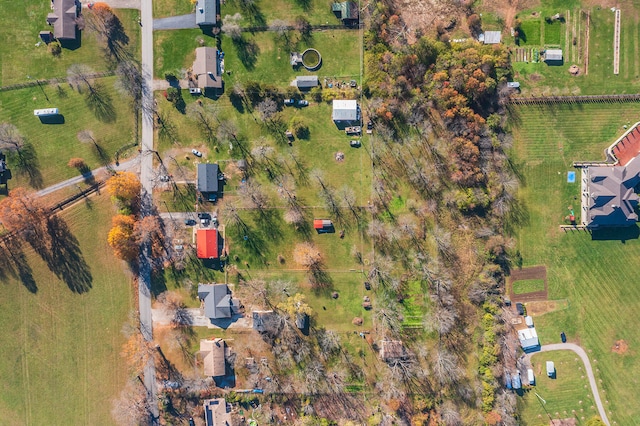 aerial view with a rural view