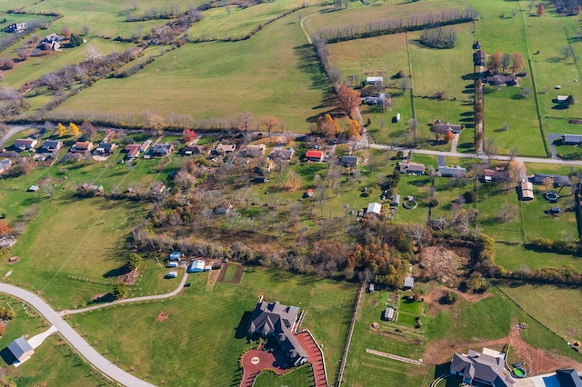 aerial view with a rural view