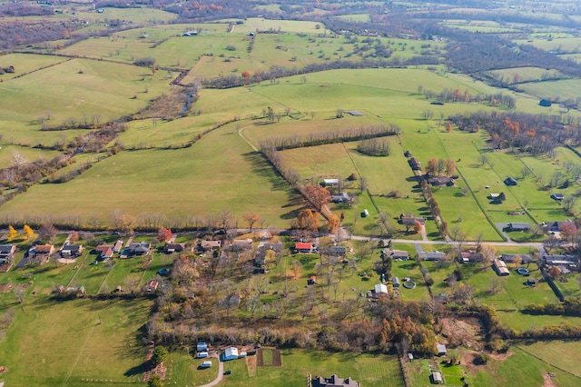 drone / aerial view featuring a rural view