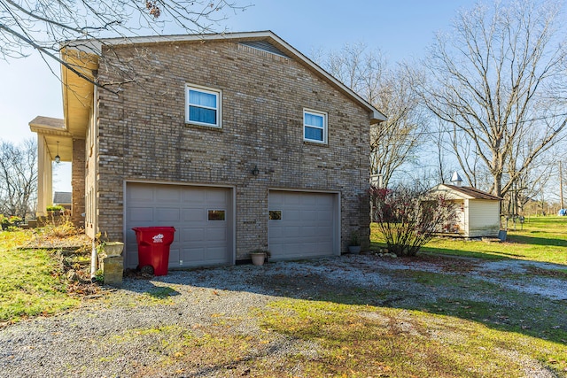 view of home's exterior with a garage