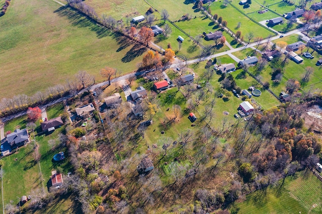 aerial view featuring a rural view