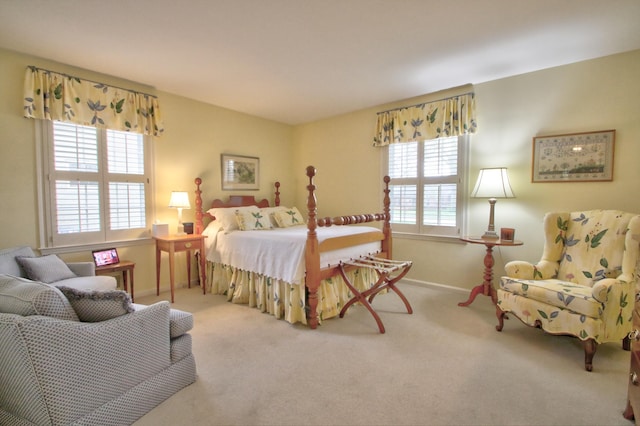 view of carpeted bedroom