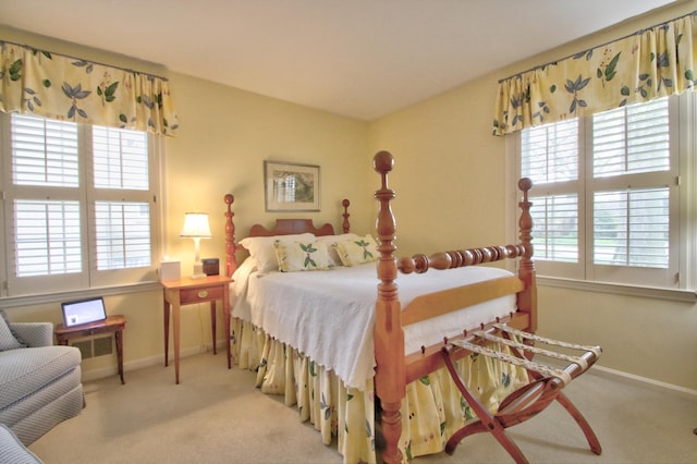 view of carpeted bedroom