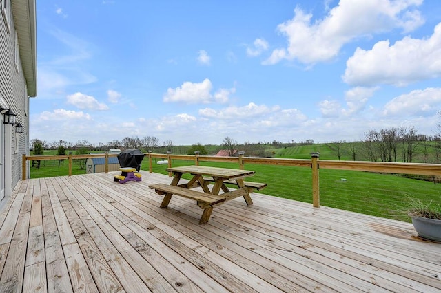 1063 Wades Mill Rd, Winchester, KY 40391 - deck featuring a yard, a view of countryside, and outdoor dining space