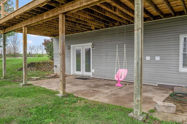 view of patio with french doors