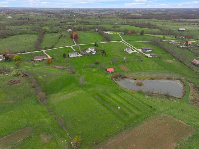 bird's eye view featuring a rural view