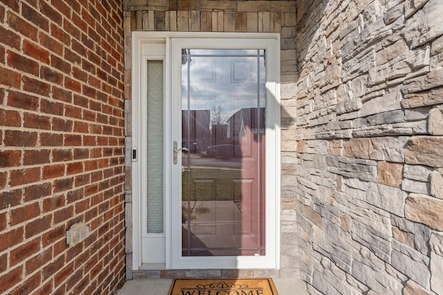 view of doorway to property