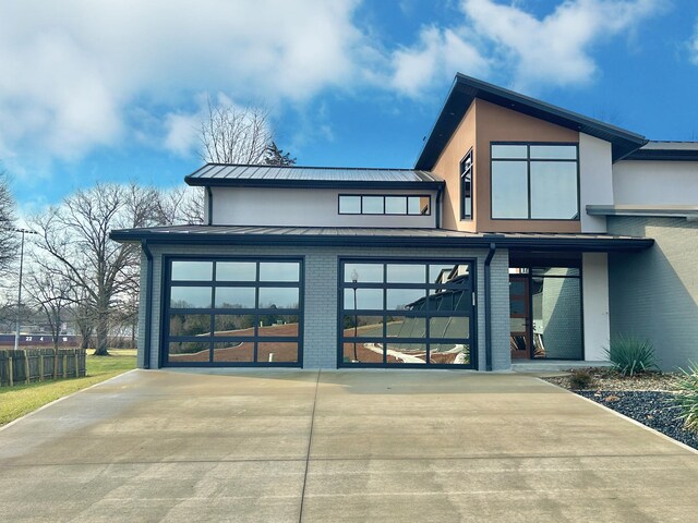 modern home with a garage