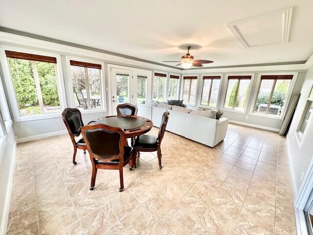 151 Surrounding Hills Dr, Somerset, KY 42503 - sunroom featuring ceiling fan