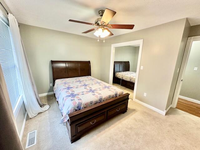 151 Surrounding Hills Dr, Somerset, KY 42503 - bedroom featuring ceiling fan and light colored carpet