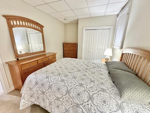 151 Surrounding Hills Dr, Somerset, KY 42503 - carpeted bedroom with a drop ceiling and a closet